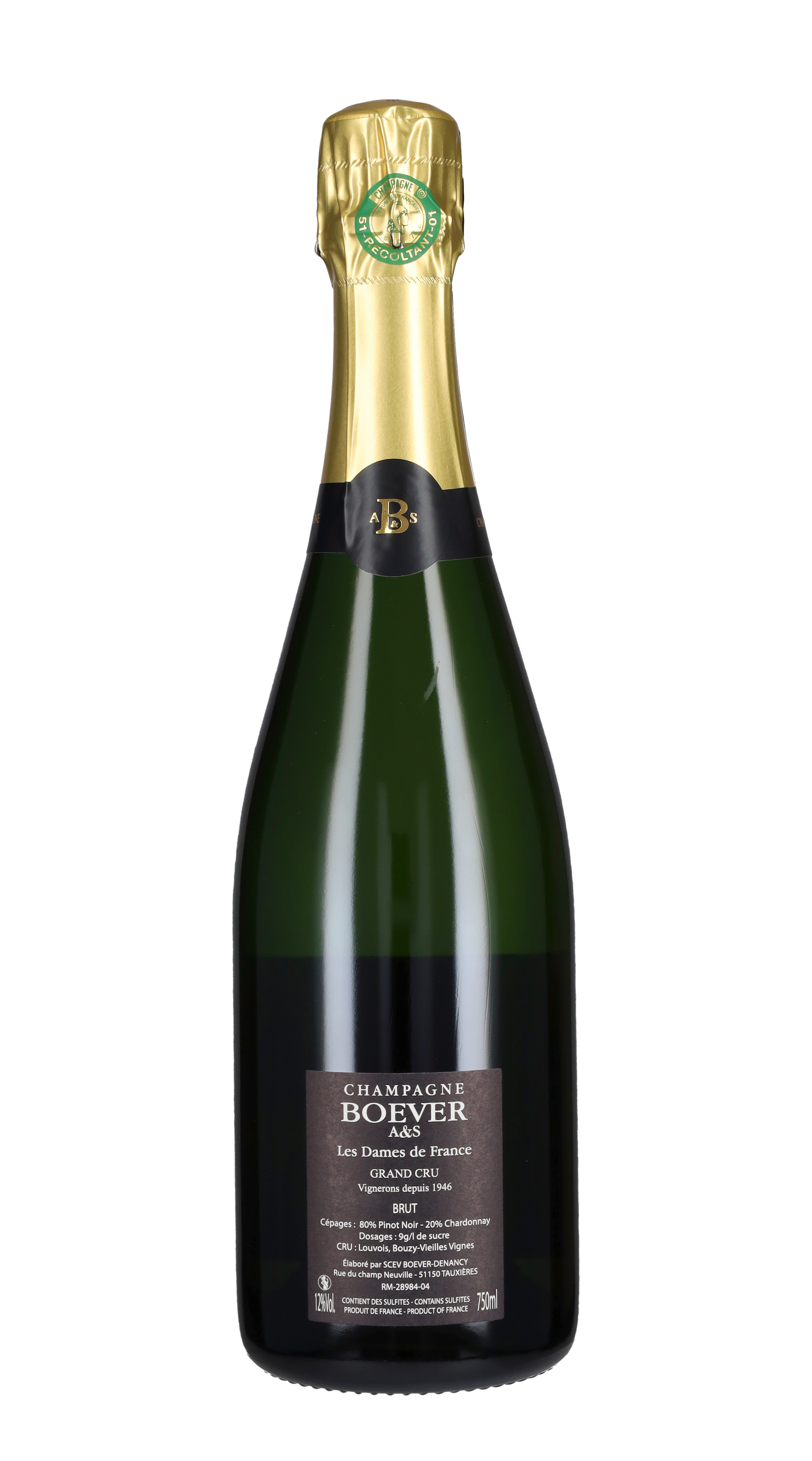 Champagne Brut Grand Cru 'Des Dames de France' Boever A&S
